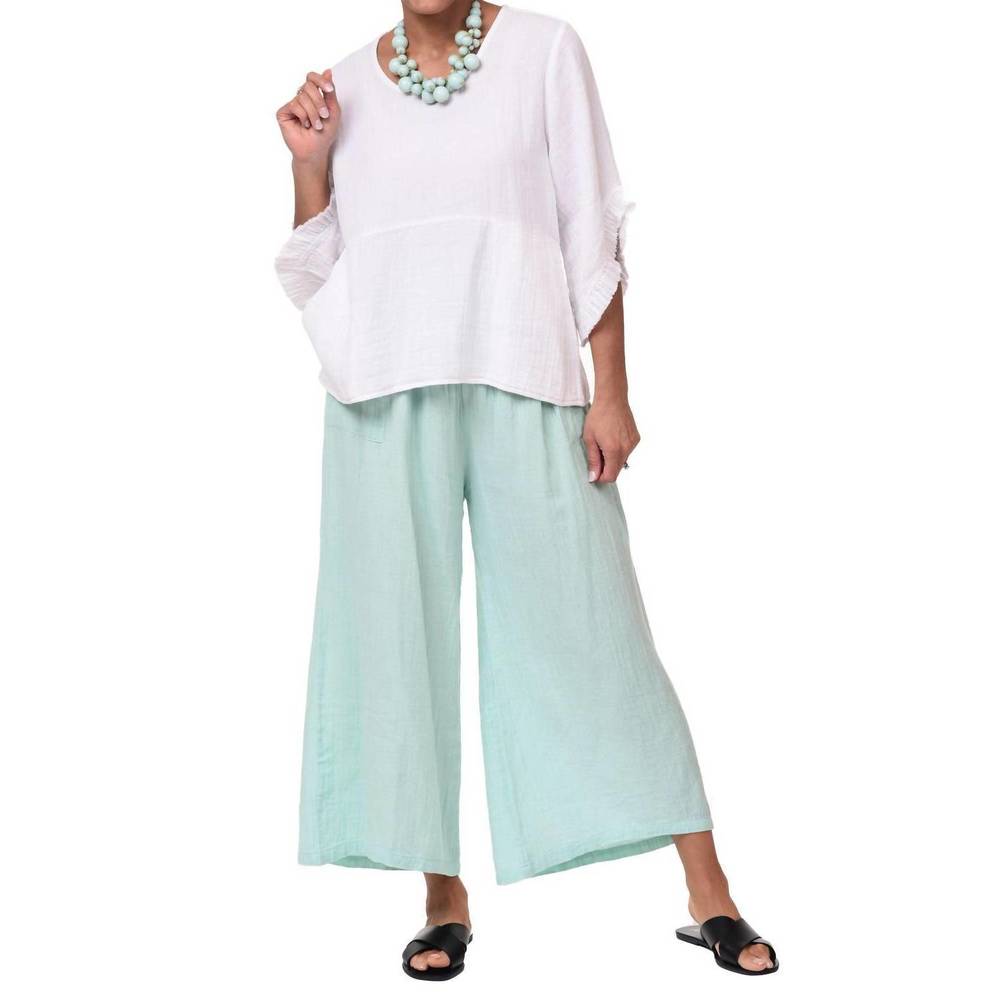 NEW TULIP CLOTHING palazzo pant in aqua